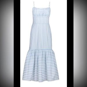 BELLEVUE THE LABEL Arianna Stripe Midi Dress Striped
